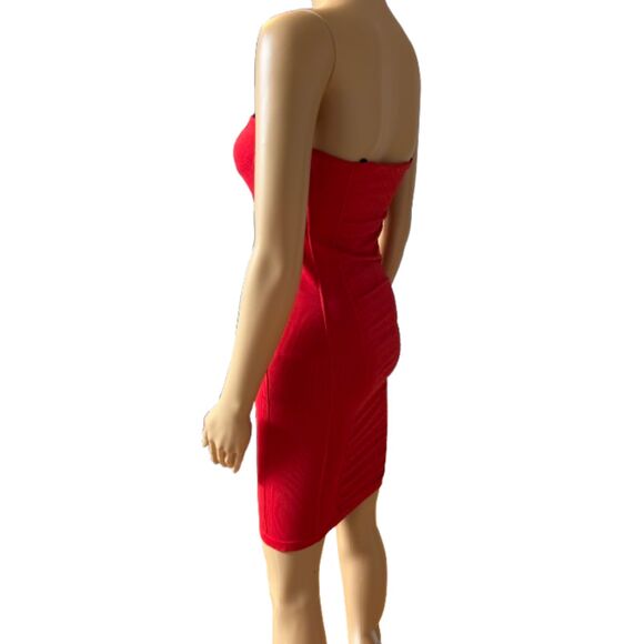 Free People Intimately Ruched Bodycon Dress size M/L Red E72 - Picture 4 of 12